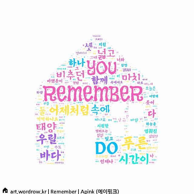 워드 아트: Remember [Apink (에이핑크)]-25